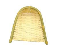 Woven Dustpan Decor - 16cm Natural Fiber Storage Basket, Rustic Handmade Cleaning Scoop, Aesthetic Home Accent, Kitchen Bedroom Living Room Organizer | Photography Prop Rustic Household Decor Piece
