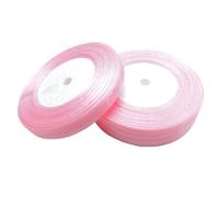Woven Edged Organza Ribbon Roll - 46 Metres x 10mm - Pink, Sheer Fabric Ribbon for Gift Wrapping, Crafts, Sewing, Hair Bows & Decorations