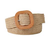 Woven Elastic Belt Square Buckle Adjustable Strong Durability Comfortable Fit Braided Stretch Web Belt for Dress Shirt Coat (One Size)