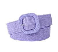 Woven Elastic Belt Square Buckle Adjustable Strong Durability Comfortable Fit Braided Stretch Web Belt for Dress Shirt Coat (One Size)
