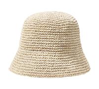 Woven Fisherman Sun Hat - Breathable, Foldable Summer Travel Hat for Ladies - Versatile Accessory in Beige