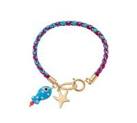 Woven Fishstar Charm Multicolor Threaded Wristlet Handmade Wrist Chain Jewelry Gift Colorful Cord Charm Bangle Friendship, フリーサイズ