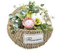 Woven Flower Basket,Wall-Mounted Planter Baskets with Handles - Decorative Heart Design Wall Basket Flower Basket for Home Garden