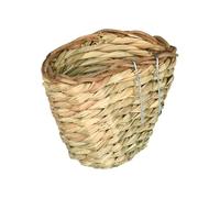 Woven Grass Bird Hut, Breathable Breeding Nest, Natural Straw with Ventilation Feature, Modern Backyard Avian Holder, Eco Friendly Nest with Organic Design, Utility House for Cockatiels and Quail
