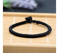 Woven,Hand-Knitted Tibetan Rope Hand Rope Ethnic Wind Black Rope Bao Ping Chinese Knot Couple Female Lucky Hand Rope Personalized Clothing Accessories