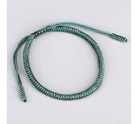 Woven,Hand-Knitted Tibetan Rope Jewelry, Diamond Knot Green Lucky Prayer, Personalized Clothing Accessories Jewelry