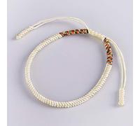 Woven,Hand-Knitted Tibetan Rope Jewelry, White Color Diamond Knot Unisex Lucky King Kong Knot Pray, Personalized Clothing Accessories Jewelry