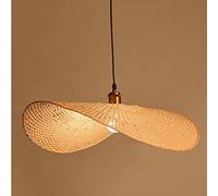 Woven Hanging Lamp Country Retro Hand Woven E27 150Cm Adjustable Height Study Decoration Lamp Bedroom Living Room Lighting Chandelier Ceiling Lamp,60cm Comfortable Anniversary