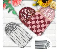 Woven Heart Window Metal Die Cuts,Valentine's Day Heart Window Flower Cutting Dies Cut Stencils DIY Scrapbooking Decorative Embossing Paper Party Wedding Card Making