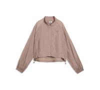 Woven Her Zip-Up Jacket Brown