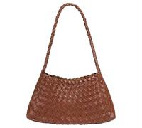 Woven Hobo Bags for Women Suede Woven Tote Bag Trendy Bucket Purse Underarm Shoulder Bag Vintage Handbag Retro Clutch Purses, Caramel, One Size