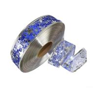 Woven Holiday Decoration Tape A Generous One Hundred Yard Roll At A Practical Width Of Five Centimeters For Seasonal Crafts (Blue A)