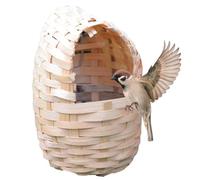 Woven Hummingbird House - Brown, 24 X 11 Cm, For Hummingbirds | Grass Hanging Wren Finch Song Birds House For Nesting,Hand Woven Bird Nesting Boxes,for Garden Decoration