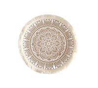 Woven Jute Placemats Tassels Mats Round Table Mats Dining Table Heat Insulation mat Home Party Wedding Decor decor table(Tassel F)