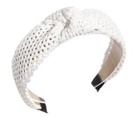 Woven Knot Headwear Prom Birthday Headband Wide Hat Cottage Core Knot Beach Hair Hat