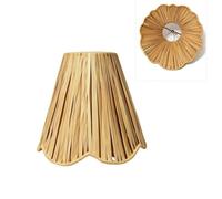 Woven Lampshade Rattan Shade Raffia Shade Basket Shade Coastal Style Artisanal Raffia and Iron Frame Adds Earthy Texture and Timeless with Easy, Style to 1