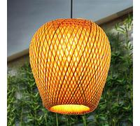 Woven Lantern Lampshade Ceiling Light Vietnamese Style Pendant Light Decorative Ceiling Lamp for Restaurant, Corridor, Living Room, Bar, Coffee, 25 x 26CM