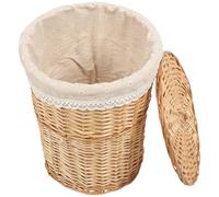 Woven Laundry Hamper Basket with Lid Large Capacity Wicker | Laundry Basket with Lid, Dirty Clothes Hamper for Hotels, Hot Pot Shops, Simple Elegant Woven Design