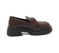 Woven Leather Brown Loafer Model 442M - female - Emanuelle Vee - Loafers - Brown - 6 UK - Shoes 6 UK