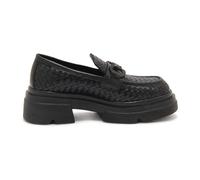 Woven Leather Loafer Black - female - Emanuelle Vee - Loafers - Black - 6 UK - Shoes 6 UK