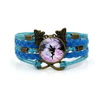 Woven Men,Blue Rope Beautiful Fairy Moon Flower Fairy,Time Gemstone Multi-Layer Hand-Woven Glass Combination Jewelry Ladies Fashion European And American Jewelry