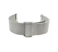 Woven Mesh Watchband Stainless Steel Replacement Strap For Women Men 18mm 19mm 20mm 21mm 22mm(Silver,21mm)