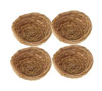 Woven Natural Straw Bird Nest Cage Birdhouse Bed House for Parrot Pigeon Handmade Eco Friendly Portable Comfortable Resting Place