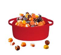Woven Organizing Baskets, Empty Cotton Rope Basket for Storage Toy, Portable Organizer Solutions for Dorm Kitchens Bathrooms Living Room Apartment Nursery Bedside Tables Christmas