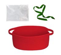 Woven Organizing Baskets | Empty Cotton Rope Basket Storage Bin With Handles,Portable Organizer Solutions for Dorm Kitchens Bathrooms Living Room Apartment Nursery Bedside Tables Christmas