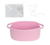 Woven Organizing Baskets | Empty Cotton Rope Basket Storage Bin With Handles | Portable Organizer Solutions for Dorm Kitchens Bathrooms Living Room Apartment Nursery Bedside Tables Christmas