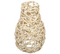 Woven Paper Lampshade for E27 Bulb Holders, Beige Boho Style | Rustic Iron Frame, Easy Installation, Warm Ambiance, for Chandeliers, Cafes, Restaurants, Farmhouse Decor