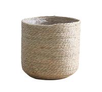 Woven Planters Basket Container Organizer Hand Woven Plant Flower Pots Storage Basket for Living Room Farmhouse Picnic Garden, Medium