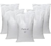 Woven Polypropylene Rubble Sacks (55cm x 85cm) 22" x 33" Approx- Heavy Duty Builder Bags, (Pack of 10)