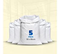 Woven Polypropylene Rubble Sacks - Heavy Duty Builder Bags, 22" x 33" Approx (Pack Of 5)
