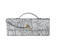 Woven Purse For Women Evening Clutch Woven Leather Handbags Crossbody Bag Suede Purse Formal Evening bag, Sterling Python