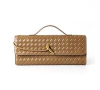 Woven Purse For Women Evening Clutch Woven Leather Handbags Crossbody Bag Suede Purse Formal Evening bag, Acorn Woven