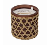 Woven Rattan Black Cherry & Cedarwood Candle - Long-Lasting Luxury Gift French Connection Brown Large