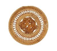 woven rattan coasters, Woven Rattan Round Coasters Pack Of 4 8-13cm(Style2,10cm)