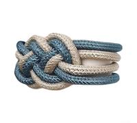 Woven Rope Curtain Tiebacks 45cm Strong Magnet(Blue)