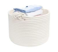 Woven Rope Storage Basket Cotton Rope Woven Twist Handle