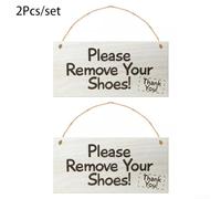 Woven Rope Welcome Sign Kindly Requesting Shoe Removal Indoors or Outdoors
