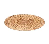 Woven Round Placemat Natural Rattan Braid Hand Woven Heat Resistant Placemat for Kitchen Dining Table Protection Large Vessels Hot Dishes Pan Pot Vietnamese Autumn Rattan (16cm)