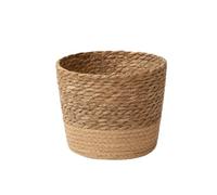 Woven Seagrass Planter Baskets - Straw Plant Pot Covers for Indoor Greenery & Home Storage - Set of Small Medium Large (Small)