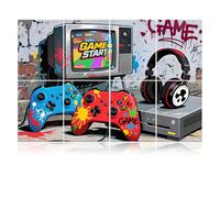 WoveN SounD Art Acoustic Panels, Graffiti Game Moment, 48x32x0.4 Inch |Adhesive|Sound Absorbing Wall Art Panels|High Density|Sound Dampening Panels|Artistic Noise Reduction|Home|Studio|