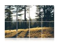 WoveN SounD Art Acoustic Panels, Light and Shadow in the Forest, 48x32x0.4 Inch |Adhesive|Sound Absorbing Wall Art Panels|High Density|Sound Dampening Panels|Artistic Noise Reduction|Home|Studio|