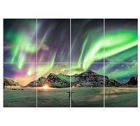 WoveN SounD Art Acoustic Panels, Sound Absorbing, Wall Decoration, Suitable for Artistic Noise Reduction, Bedroom Studios & Home Theaters (Aurora Back View), 48x32x0.4 Inch