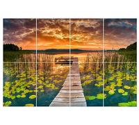 WoveN SounD Art Acoustic Panels, Sound Absorbing, Wall Decoration, Suitable for Artistic Noise Reduction, Bedroom Studios & Home Theaters (Bridge), 48x32x0.4 Inch