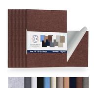 WoveN SounD Large Acoustic Panels, High Density, Sound Dampening, Decorative Noise Blocker Felt Wall Tiles for Ceilings, Home Office & Gaming Room (Red Brown), 16x12x0.4 Inch