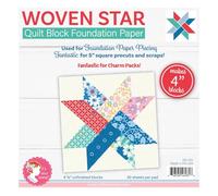 Woven Star Quilt Block Foundation Paper Pad - 4 Inch