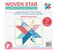 Woven Star Quilt Block Foundation Papers (6") by It's Sew Emma